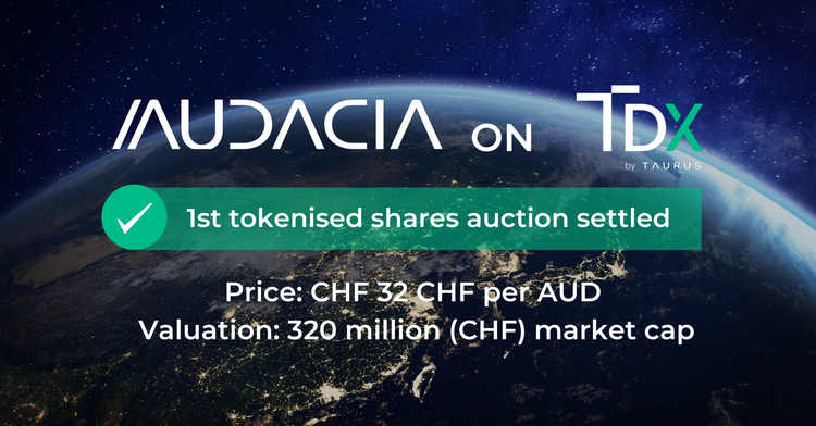 First Audacia auction on TDX successfully closed