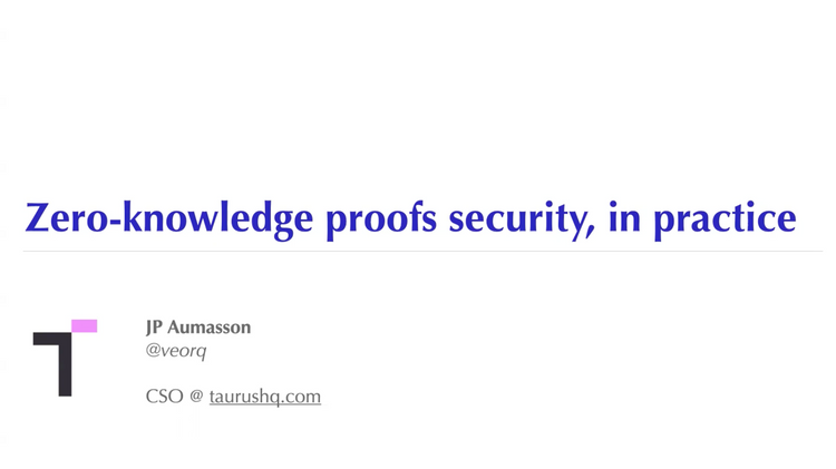 Zero knowledge proofs security